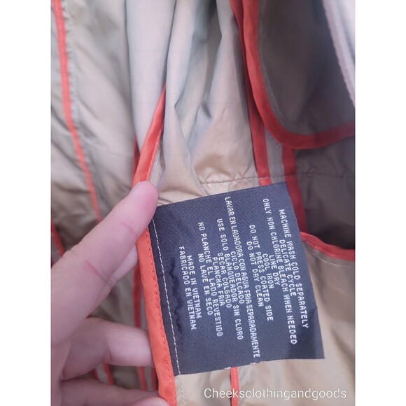 Cole Haan Topaz Iridescent Raincoat Jacket Stow-Away Hood Women's size MEDIUM - Picture 9 of 10